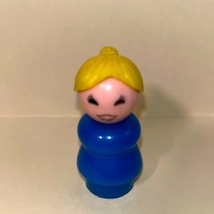 Vintage Fisher-Price Little People Blue Lady/Mom
